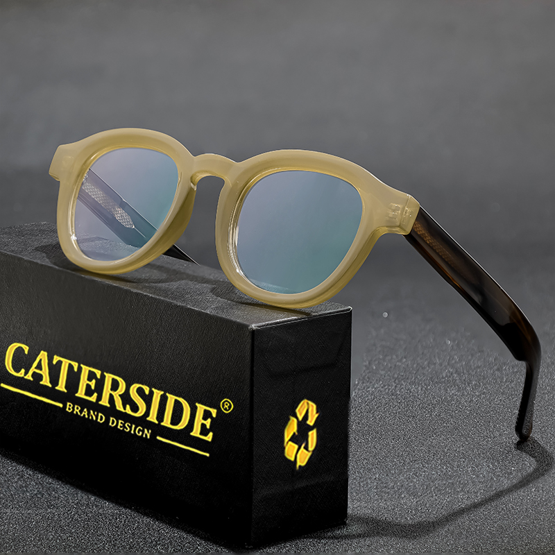 CATERSIDE 남성용 라운드 안경 프레임 아세테이트 - Travel Reading Accessories 리뷰 및 가격